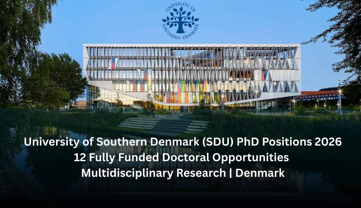 University of Southern Denmark Hiring 12 Fully Funded PhD Positions Across Multiple Research Fields In Denmark